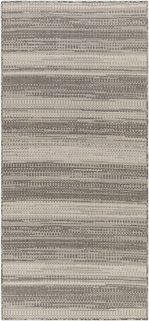 Surya Hampton HPT-2306 Black Ivory 7'7" Square Rug