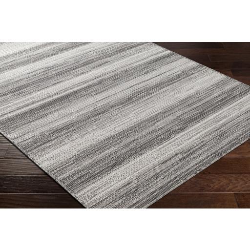 Surya Hampton HPT-2306 Black Ivory 7'7" Square Rug