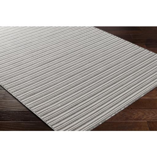 Surya Hampton HPT-2310 Black Ivory 6'4" x 9' Rug