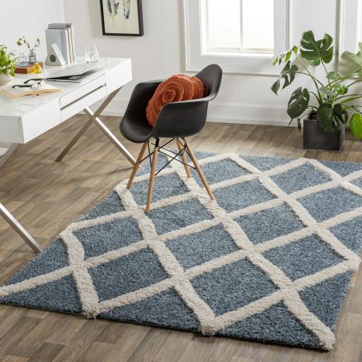 Surya Hudson Shag HDS-2301 Blue Light Gray 9'2" x 12' Rug