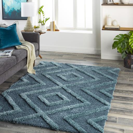 Surya Hudson Shag HDS-2302 Blue Dark Blue 9'2" x 12' Rug