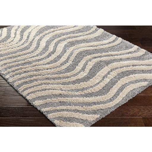 Surya Hudson Shag HDS-2307 Cream Light Gray 9'2" x 12' Rug