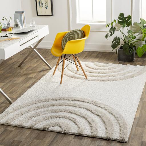 Surya Hudson Shag HDS-2308 Cream Light Gray 9'2" x 12' Rug