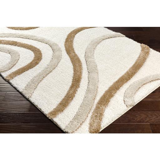 Surya Hudson Shag HDS-2311 Brown Cream 5'3" x 7' Rug