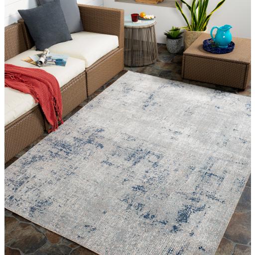 Surya Huntington Beach HTB-2302 Cream Denim 5'3" x 7' Rug