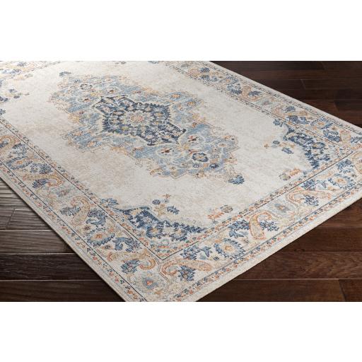 Surya Huntington Beach HTB-2315 Aqua Cream 5'3" x 7' Rug