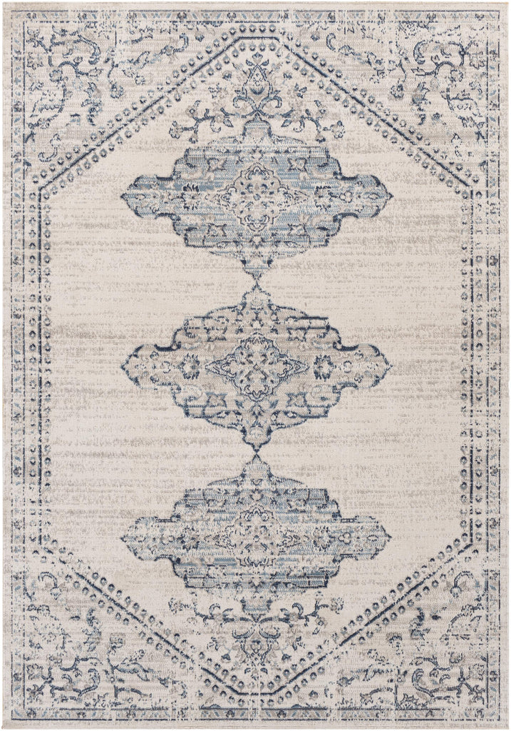 Surya Huntington Beach HTB-2317 Aqua Charcoal 5'3" x 7' Rug