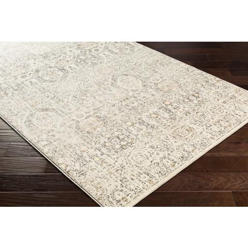 Surya Indigo IGO-2306 Beige Black 5' Square Rug