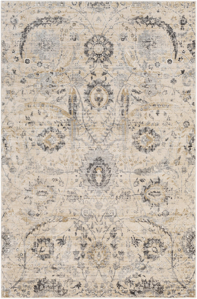 Surya Indigo IGO-2319 Beige Black 2' x 2'11" Rug