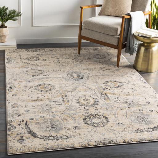 Surya Indigo IGO-2319 Beige Black 2' x 2'11" Rug