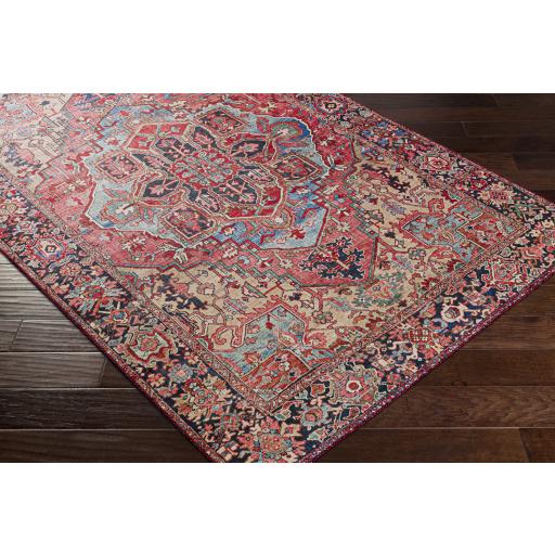 Surya Iris IRS-2310 Beige Dark Blue 4' Square Rug