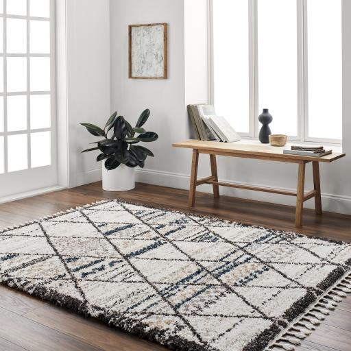 Surya Jakarta JKT-2305 Black White 2' x 2'11" Rug