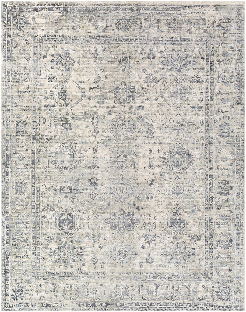 Surya Jordan JOR-2301 Cream Deep Teal 2' x 3' Rug