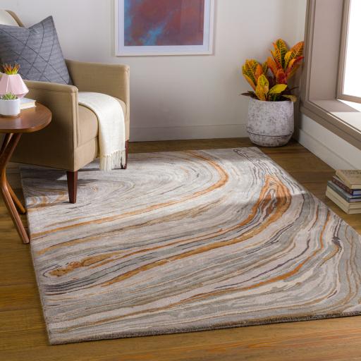 Surya Kavita KVT-2311 Camel Charcoal 10' x 14' Rug