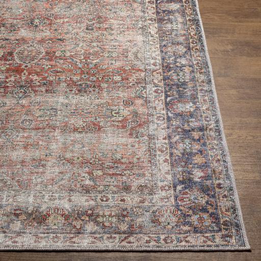 Surya Kemer KMR-2302 Brick Red Dark Blue 5'3" x 7' Rug