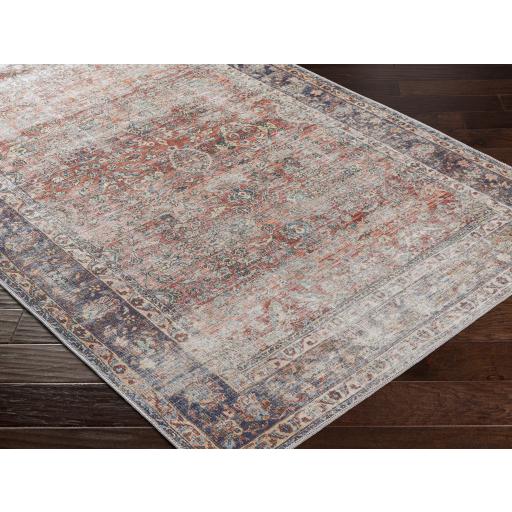 Surya Kemer KMR-2302 Brick Red Dark Blue 5'3" x 7' Rug