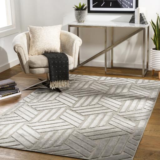 Surya Kingston KGS-2303 Gray Medium Gray 3'11" x 5'7" Rug