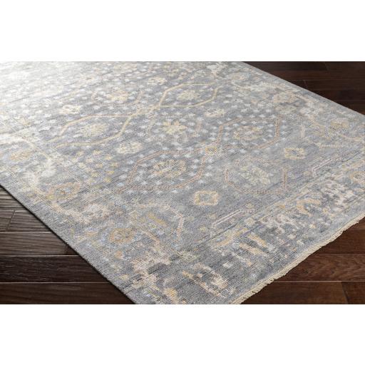 Surya Kushal KUS-2304 Charcoal Cream 2' x 3' Rug