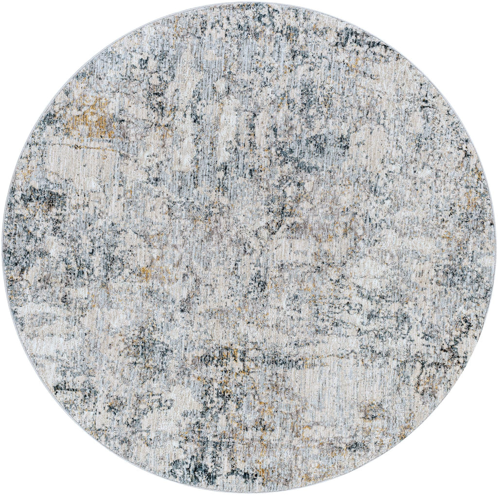 Surya Laila LAA-2305 Charcoal Cream 5'3" Round Rug