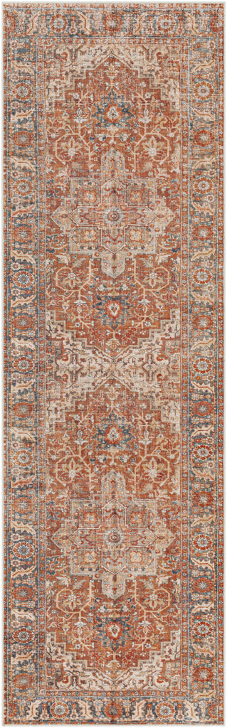 Surya Lavable LVB-2303 Beige Brick Red 2' x 2'11" Rug