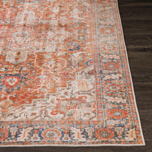 Surya Lavable LVB-2303 Beige Brick Red 2' x 2'11" Rug