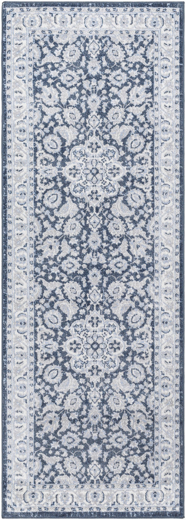 Surya Lavadora LVR-2353 Dark Blue Ivory 2'7" x 7'3" Rug