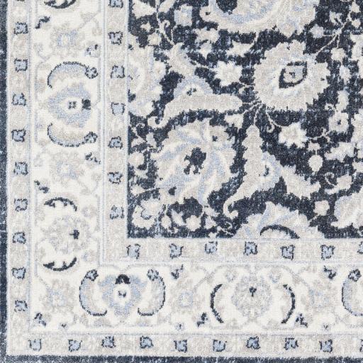 Surya Lavadora LVR-2353 Dark Blue Ivory 2'7" x 7'3" Rug