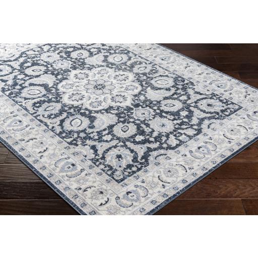 Surya Lavadora LVR-2353 Dark Blue Ivory 2'7" x 7'3" Rug