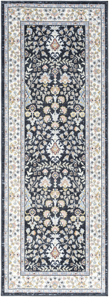 Surya Lavadora LVR-2354 Dark Blue Ivory 2'7" x 7'3" Rug