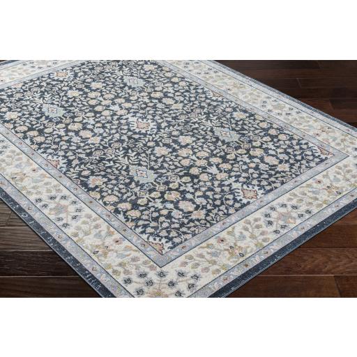 Surya Lavadora LVR-2354 Dark Blue Ivory 2'7" x 7'3" Rug