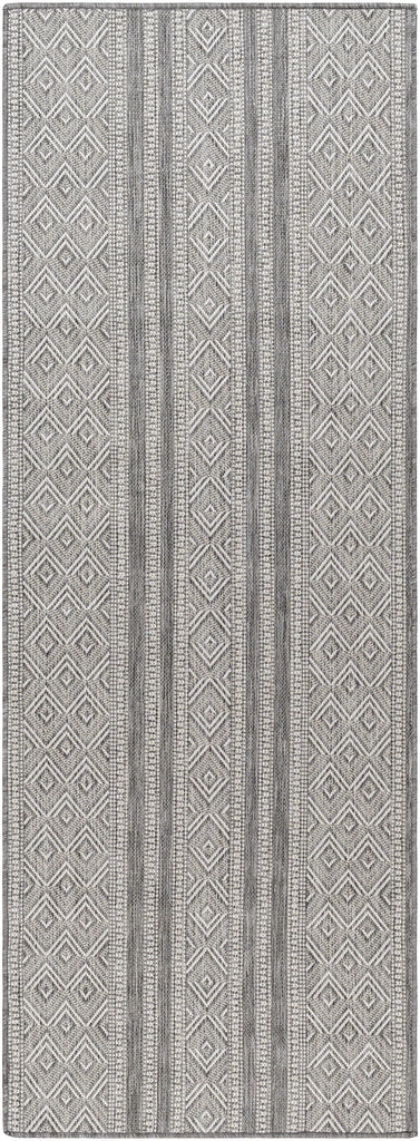 Surya Long Beach LBH-2302 Charcoal Ivory 2'7" x 7'3" Rug