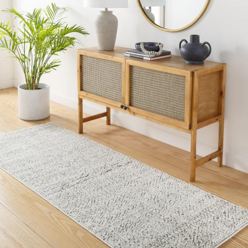 Surya Long Beach LBH-2302 Charcoal Ivory 2'7" x 7'3" Rug