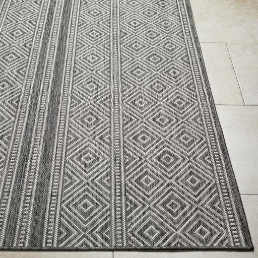 Surya Long Beach LBH-2302 Charcoal Ivory 2'7" x 7'3" Rug