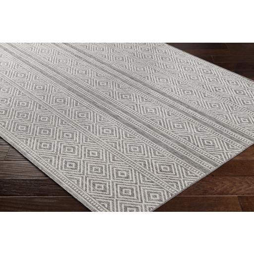 Surya Long Beach LBH-2302 Charcoal Ivory 2'7" x 7'3" Rug