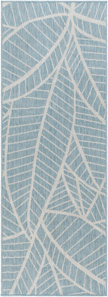 Surya Long Beach LBH-2303 Aqua Ivory 2'7" x 7'3" Rug