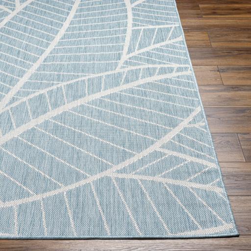 Surya Long Beach LBH-2303 Aqua Ivory 2'7" x 7'3" Rug