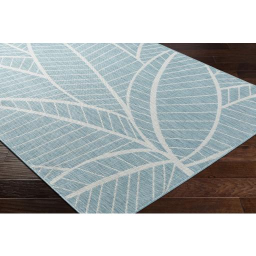 Surya Long Beach LBH-2303 Aqua Ivory 2'7" x 7'3" Rug