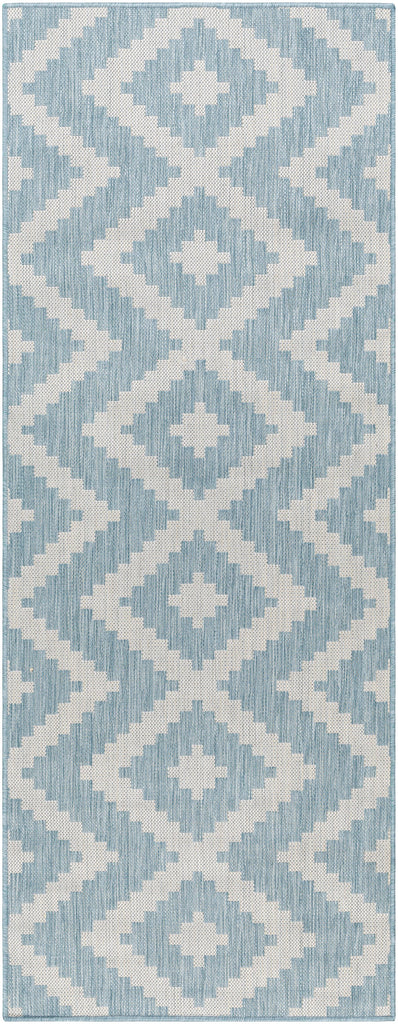 Surya Long Beach LBH-2315 Aqua Ivory 5'3" x 7' Rug