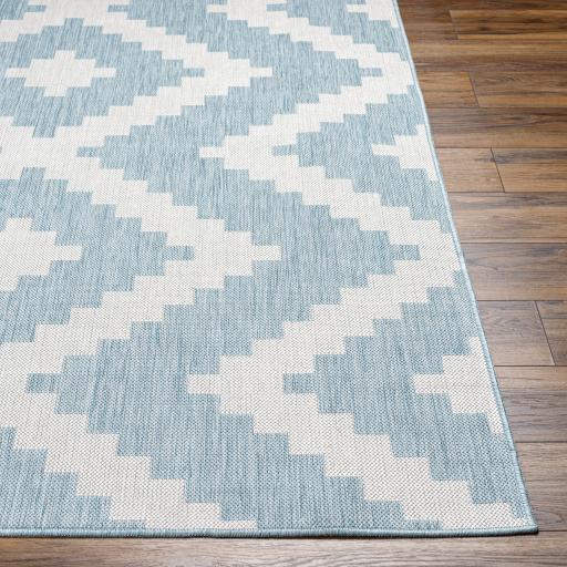 Surya Long Beach LBH-2315 Aqua Ivory 5'3" x 7' Rug