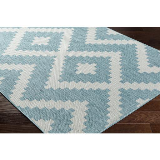 Surya Long Beach LBH-2315 Aqua Ivory 5'3" x 7' Rug