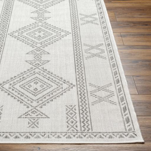 Surya Long Beach LBH-2341 Charcoal Ivory 2'7" x 7'3" Rug