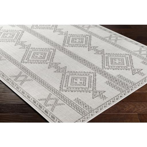 Surya Long Beach LBH-2341 Charcoal Ivory 2'7" x 7'3" Rug