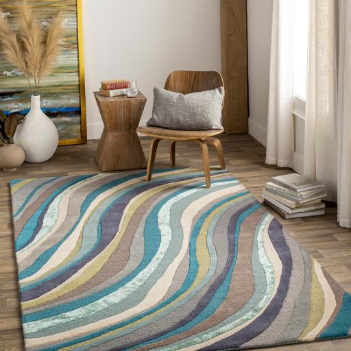 Surya Lounge LGE-2293 Aqua Blue 2' x 8' Rug