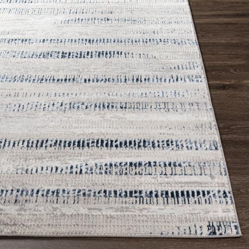 Surya Lustro LSR-2309 Cream Dark Blue 5'3" x 7' Rug