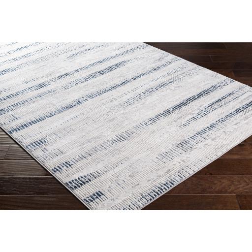 Surya Lustro LSR-2309 Cream Dark Blue 5'3" x 7' Rug