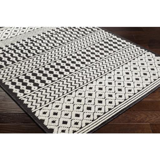 Surya Lyna LYA-2310 Black Off-White 2'7" x 7'2" Rug