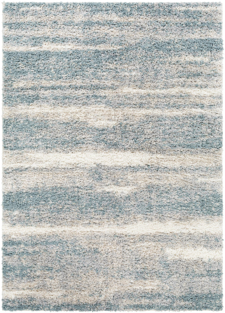 Surya Lyra Shag LYR-2300 Blue Cream 2' x 2'11" Rug