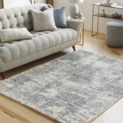 Surya Lyra Shag LYR-2301 Blue Cream 2' x 3' Rug