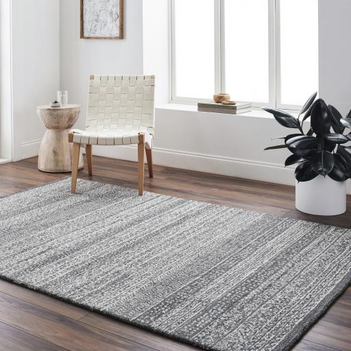 Surya Maroc MAR-2327 Charcoal Cream 2' x 3' Rug