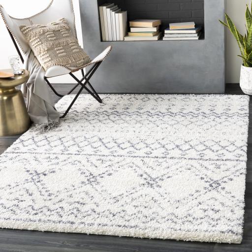 Surya Maroc Shag MRS-2301 Gray White 2' x 2'11" Rug